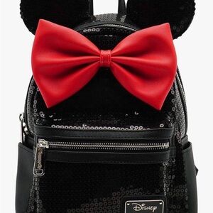 Disney Sequin Black and Red Kids Backpack
